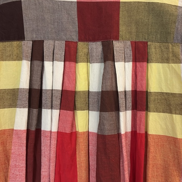 People Tree Organic Cotton, Colorful Plaid Button-Down Dress - Picture 5 of 6